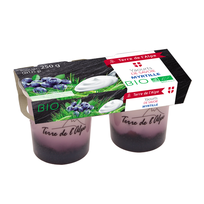 Yaourts de Savoie à la myrtille Bio