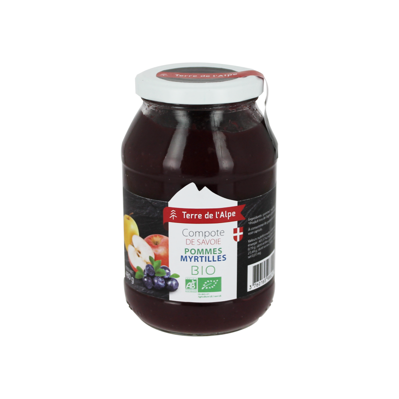 Compote de Savoie Pomme Myrtille Bio