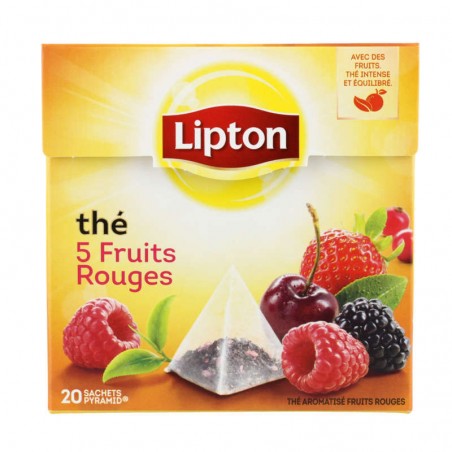 LIPTON Thé 5 fruits rouges 34g