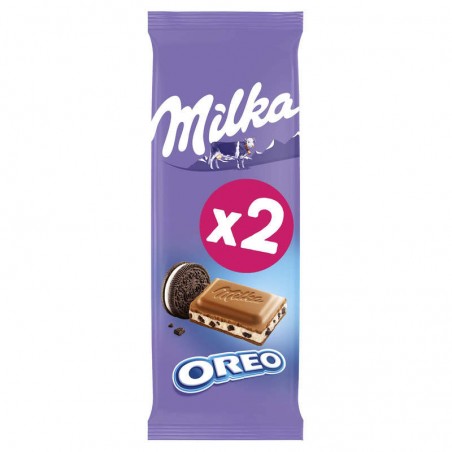 MILKA Chocolat aux morceaux d' Oréo 2x100g