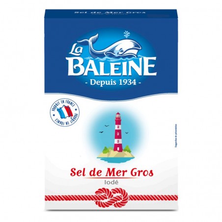 LA BALEINE Gros sel de mer iodé 1Kg