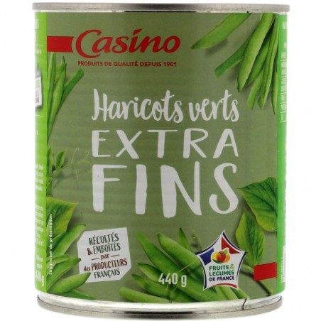 CASINO Haricots verts extra-fins 440g