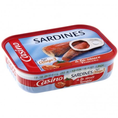 CASINO Sardines à la sauce tomate 135g