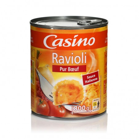 CASINO Ravioli pur bœuf sauce à l'italienne 800g