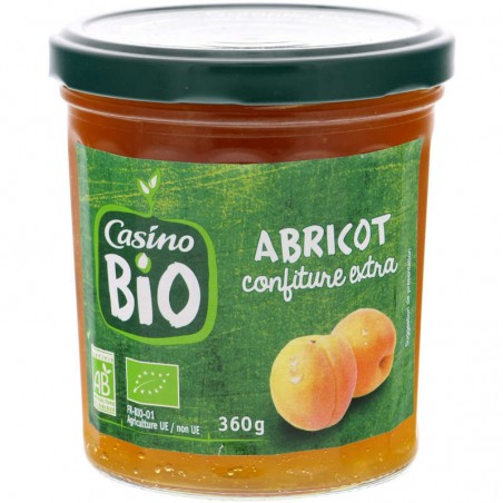 CASINO Confiture extra d'abricot Bio 360g