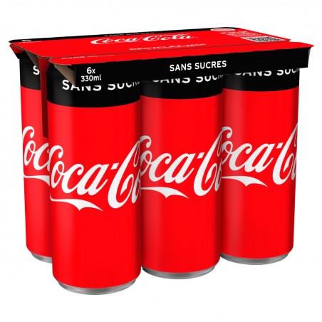 COCA COLA Soda Zéro boites 6x33cl