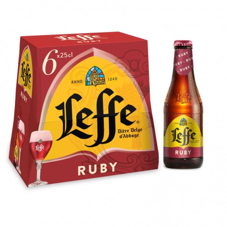 LEFFE Bière rouge Ruby 5° 6x25cl