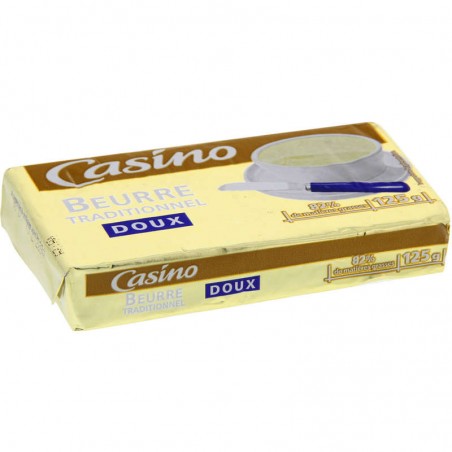 CASINO Beurre traditionnel doux 125g