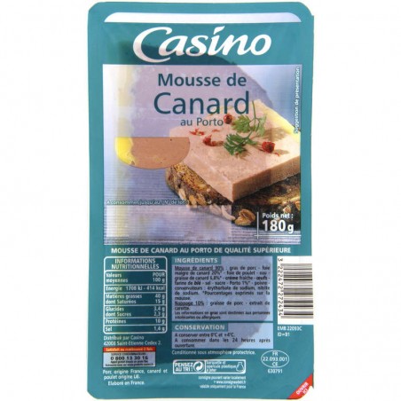CASINO Mousse de Canard au Porto 180g