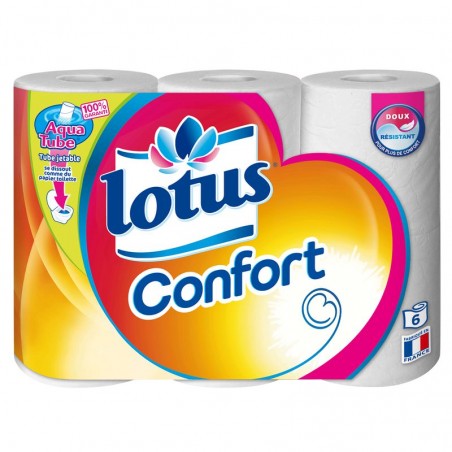 LOTUS Papier hygiénique Lotus Confort x6