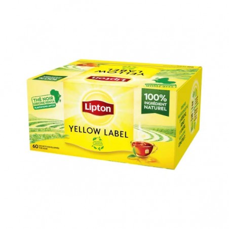 LIPTON Yellow label thé noir origine Kenya 30 sachets - 60g