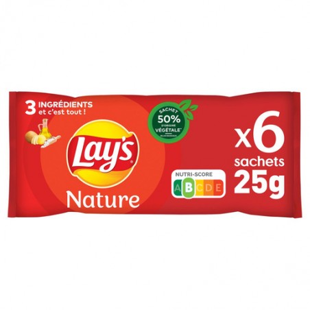 LAY'S Chips nature - 6x25g